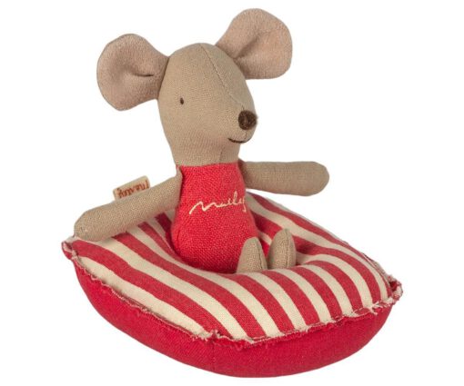 Maileg / Rubber Boat / Small Mouse / Red Stripe