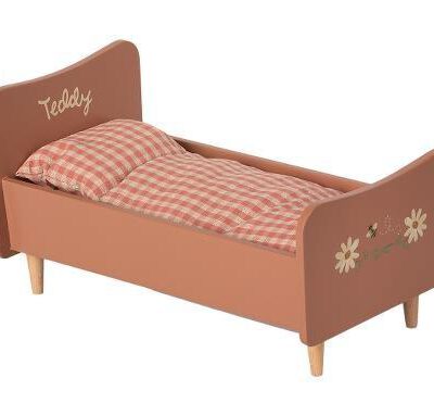 Maileg / Wooden Bed / Teddy Mum / Rose